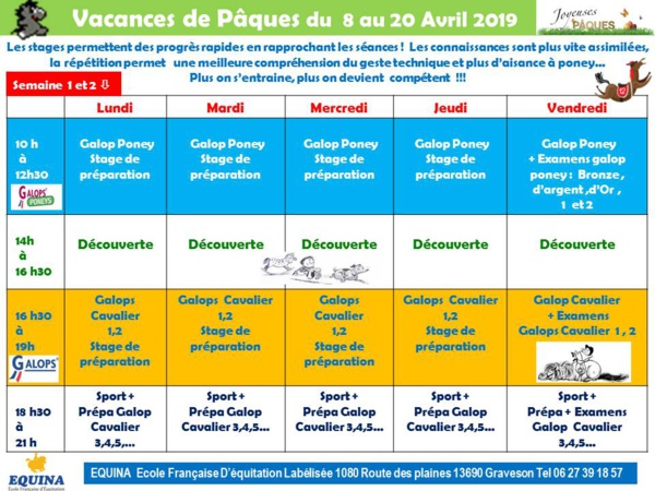 Vacances de Pâques c'est parti !!!