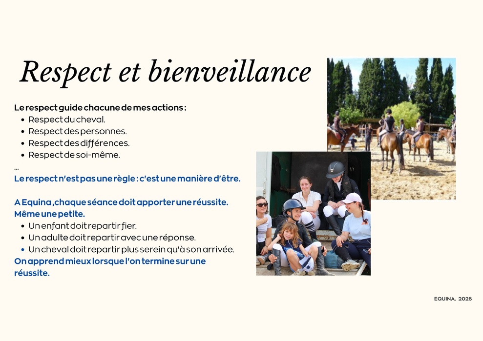  Pourquoi Equina existe ? ma vision , mes valeurs , mes promesses !  ...