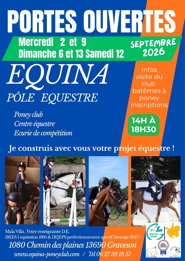 Rentrée 2026 ! Portes ouvertes  !