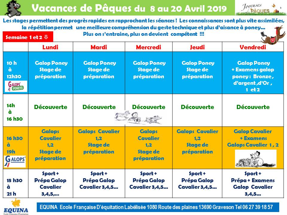 Vacances de Pâques c'est parti !!!