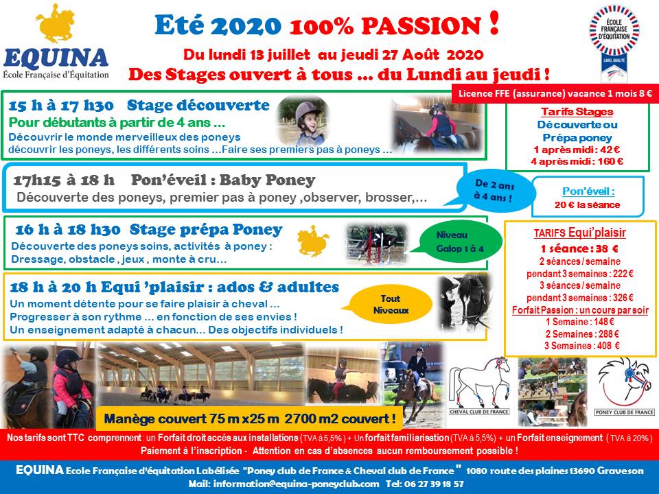 ETE 2020 un été 100% Passion!!!