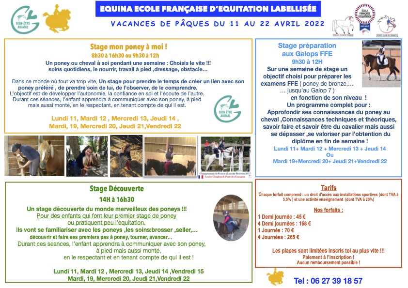Vacances de pâques 2022 !!!