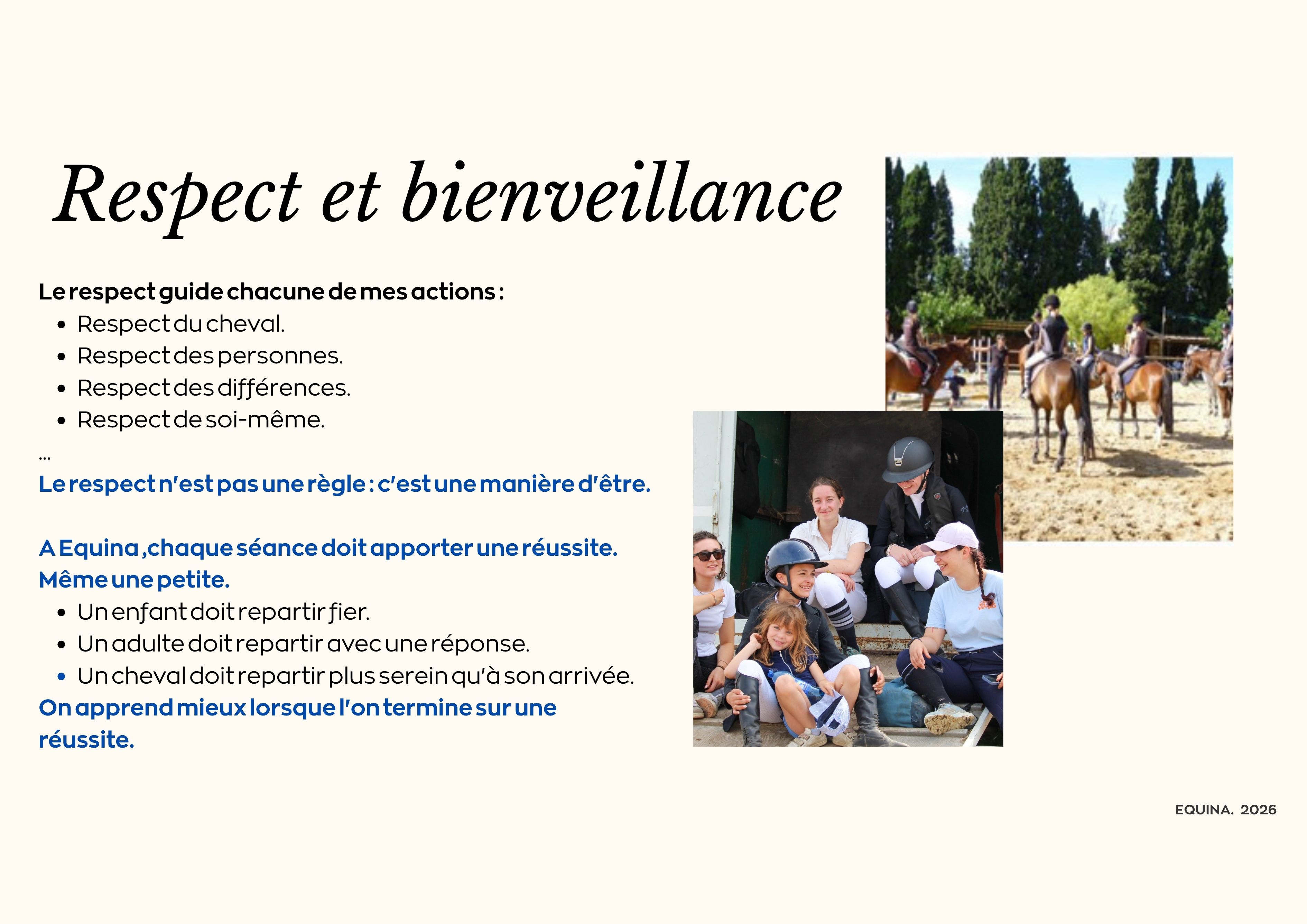  Pourquoi Equina existe ? ma vision , mes valeurs , mes promesses !  ...